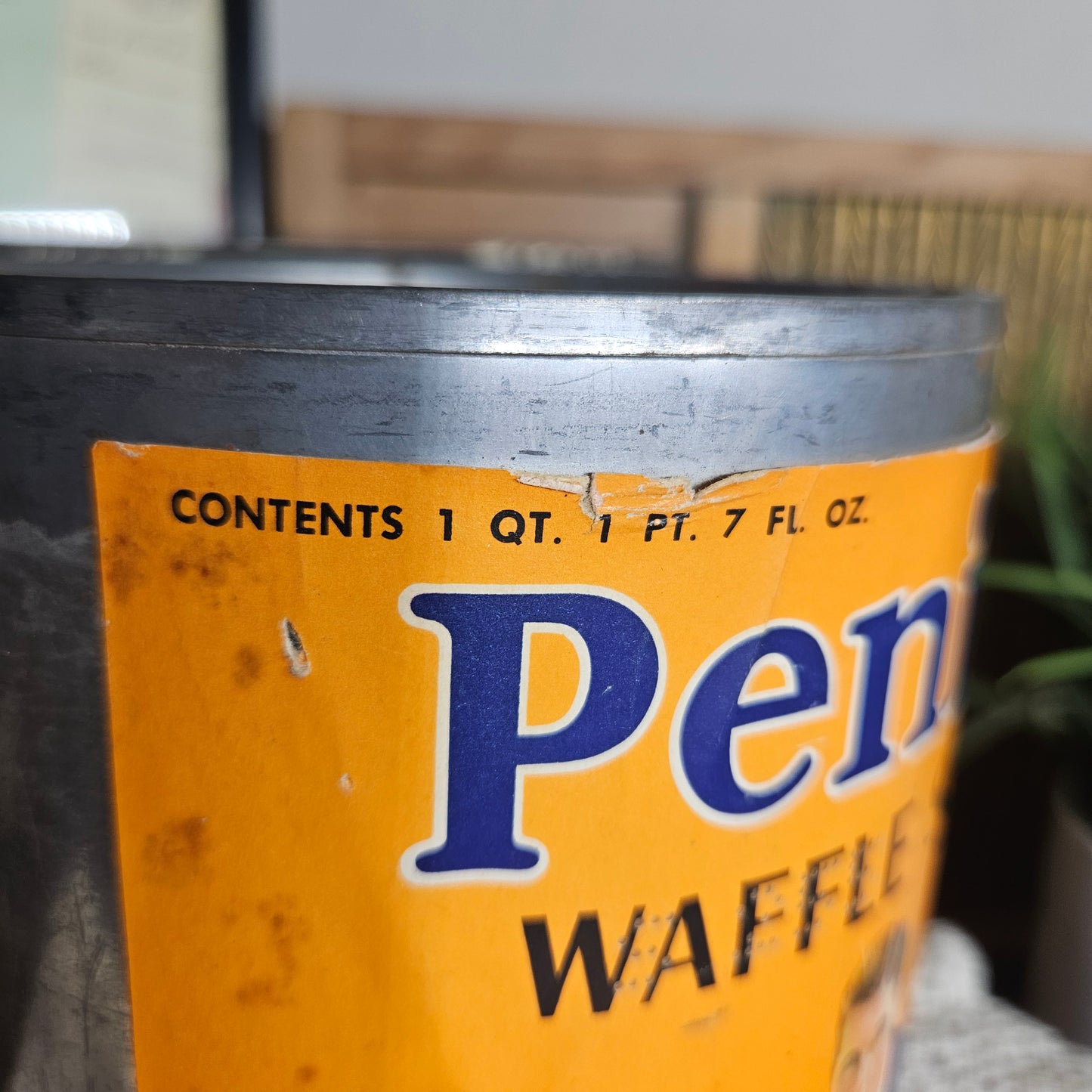 Penick Waffle Syrup Advertising Tin