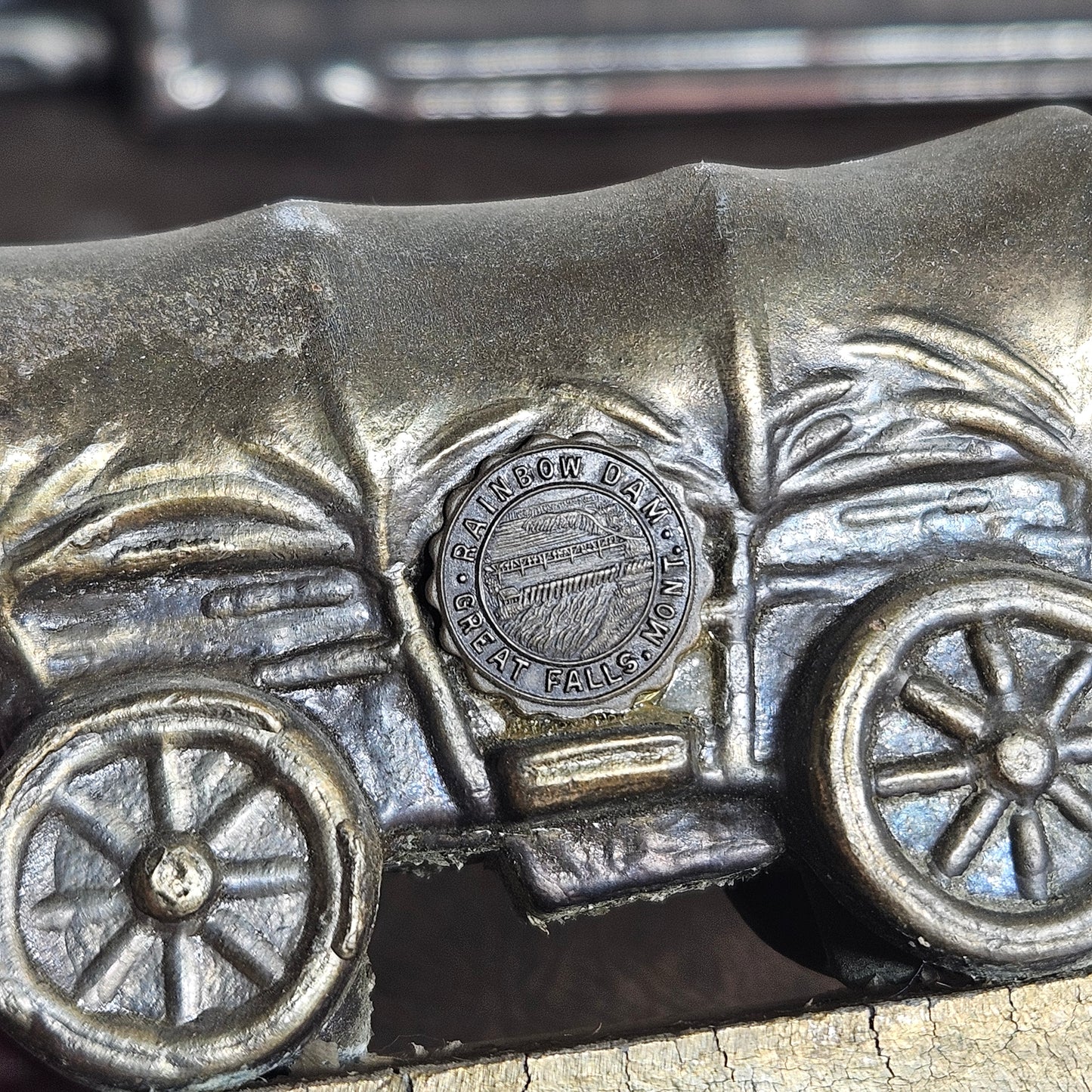 Cast Iron Covered Wagon Nutcracker