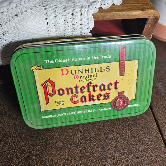 Vintage Dunhills Pontefract Cakes Licorice Tin