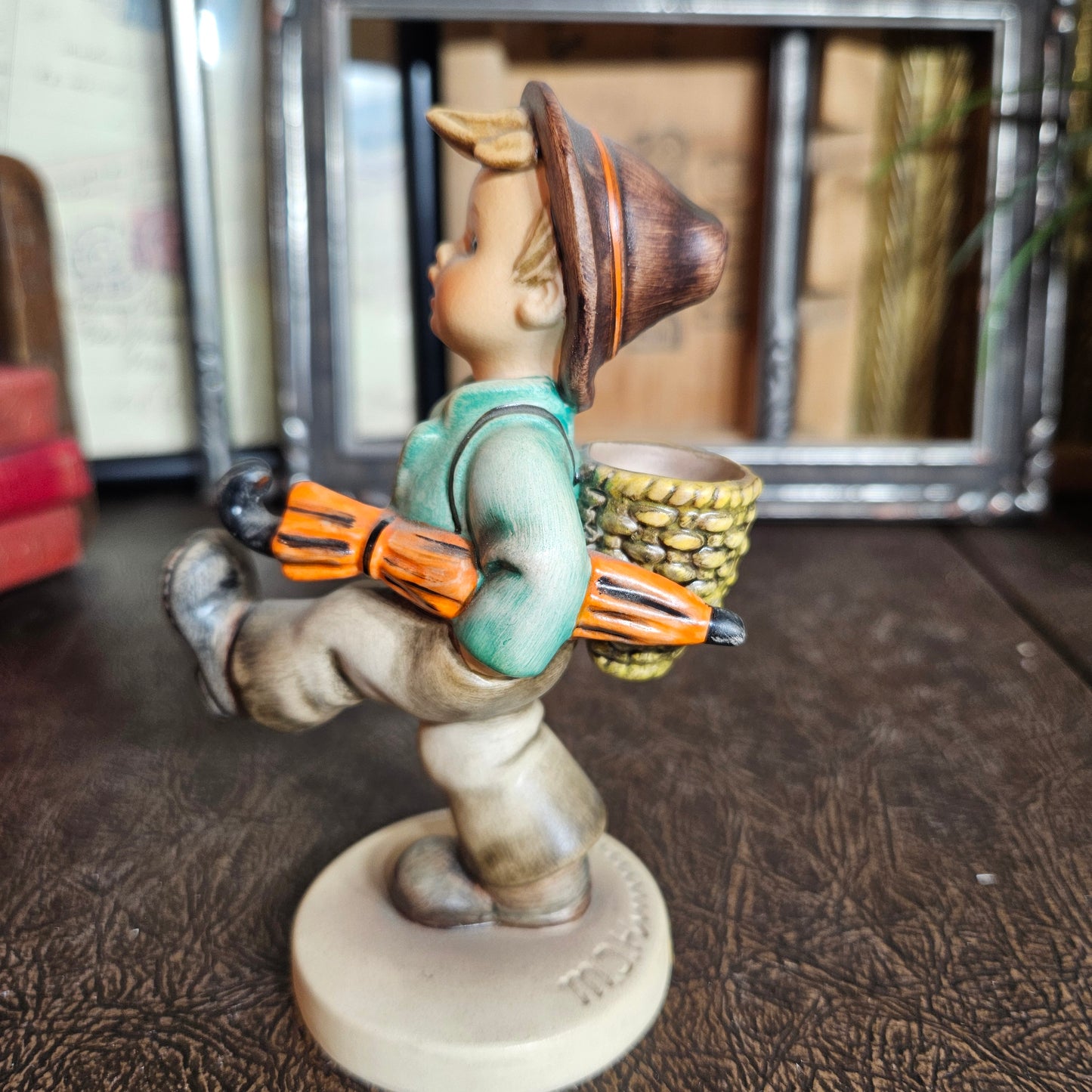 Vintage Goebel Boy with Umbrella Figurine "Happy Traveler"
