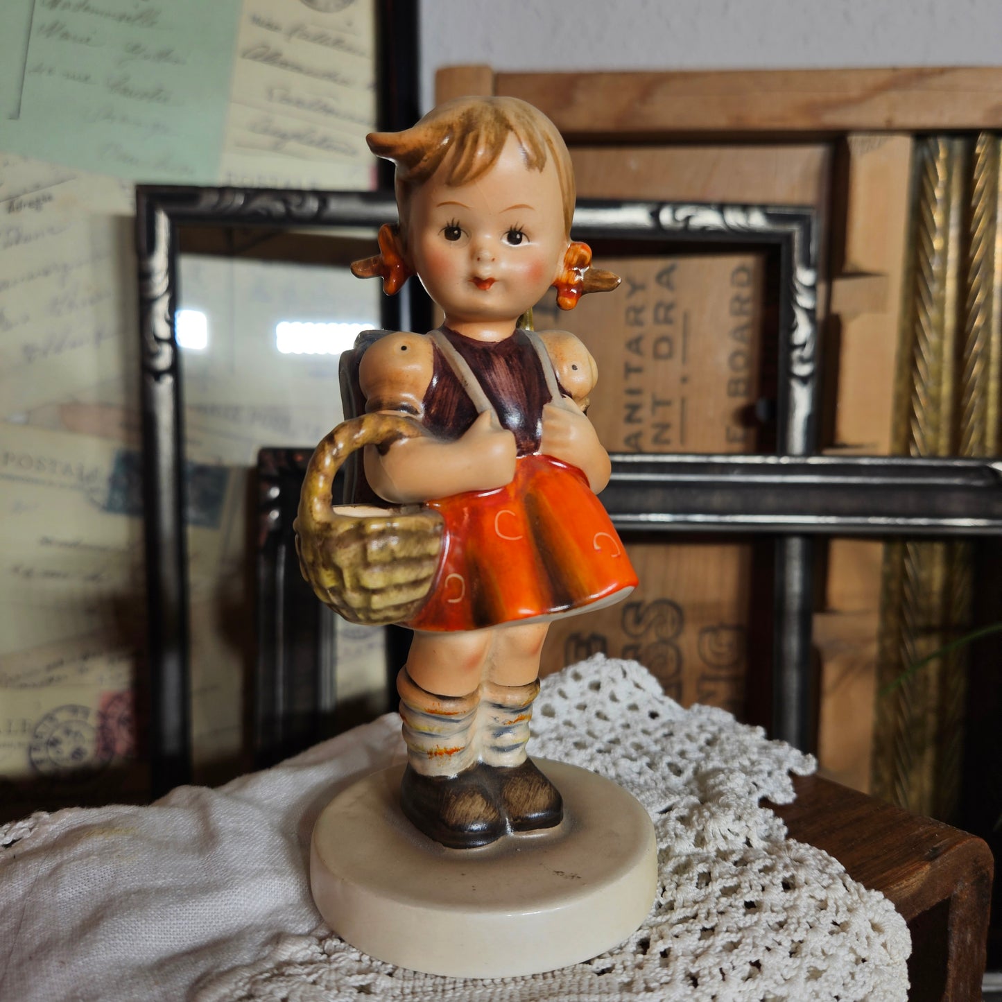 Vintage Goebel "School Girl" Figurine Full Bee Mark