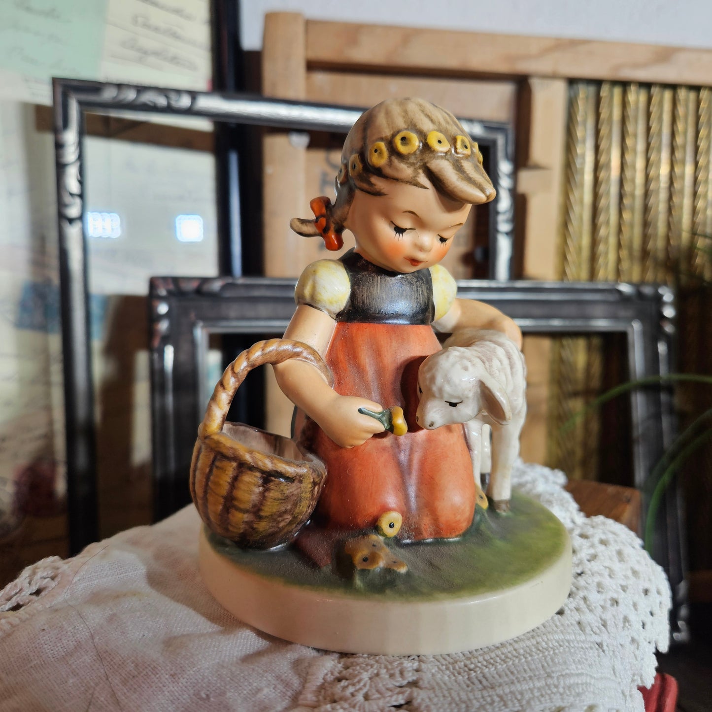 Vintage Goebel Girl "Favorite Pet" Figurine West Germany