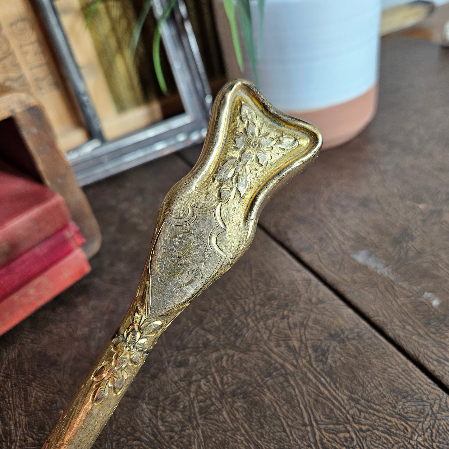 Victorian Walking Stick Handle WJB&Co Rolled Gold