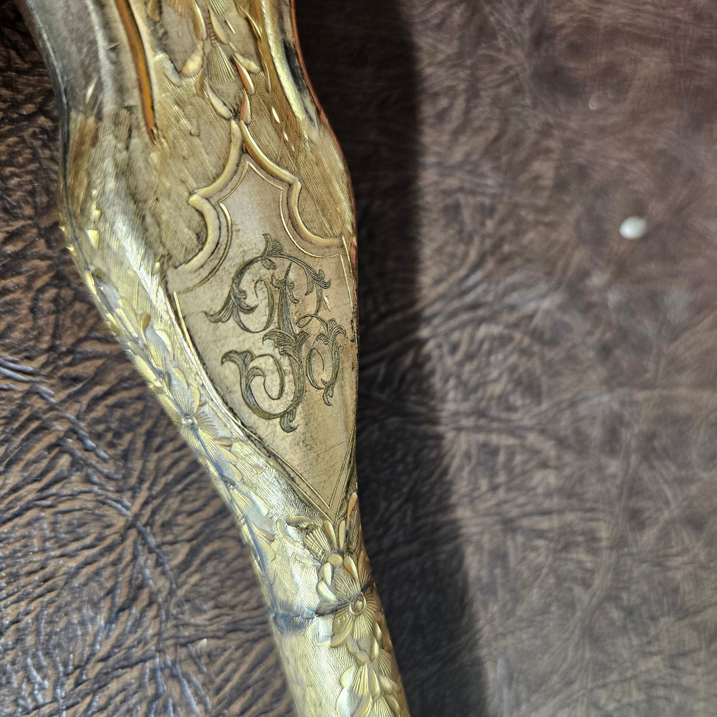Victorian Walking Stick Handle WJB&Co Rolled Gold