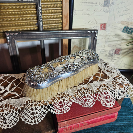Sterling Silver Repousse Vanity Brush