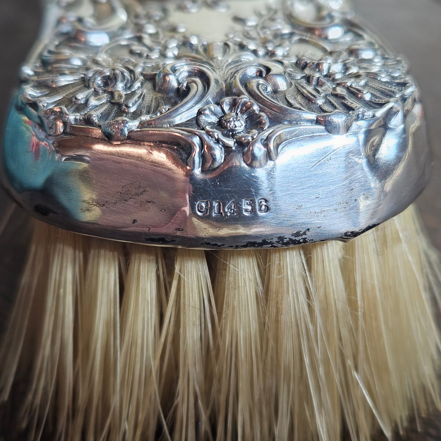 Sterling Silver Repousse Vanity Brush