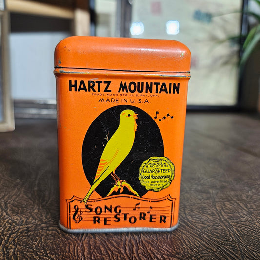 Vintage Hartz Mountain Song Restorer Tin