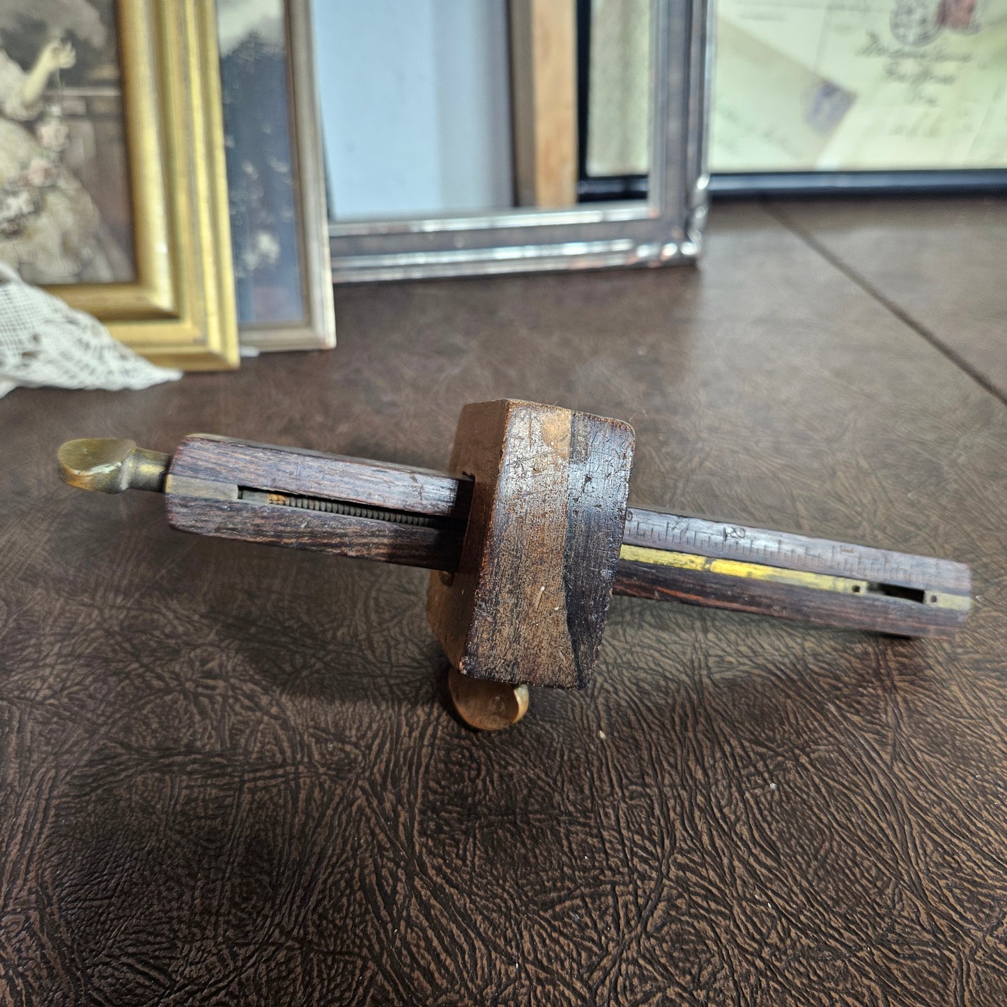 Antique Carpenter’s Scribe with Brass Adjustment