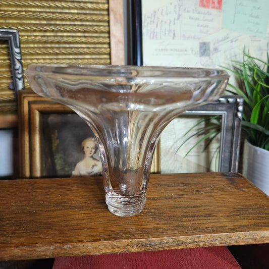 Vintage Clear Glass Pedestal Compote Bowl