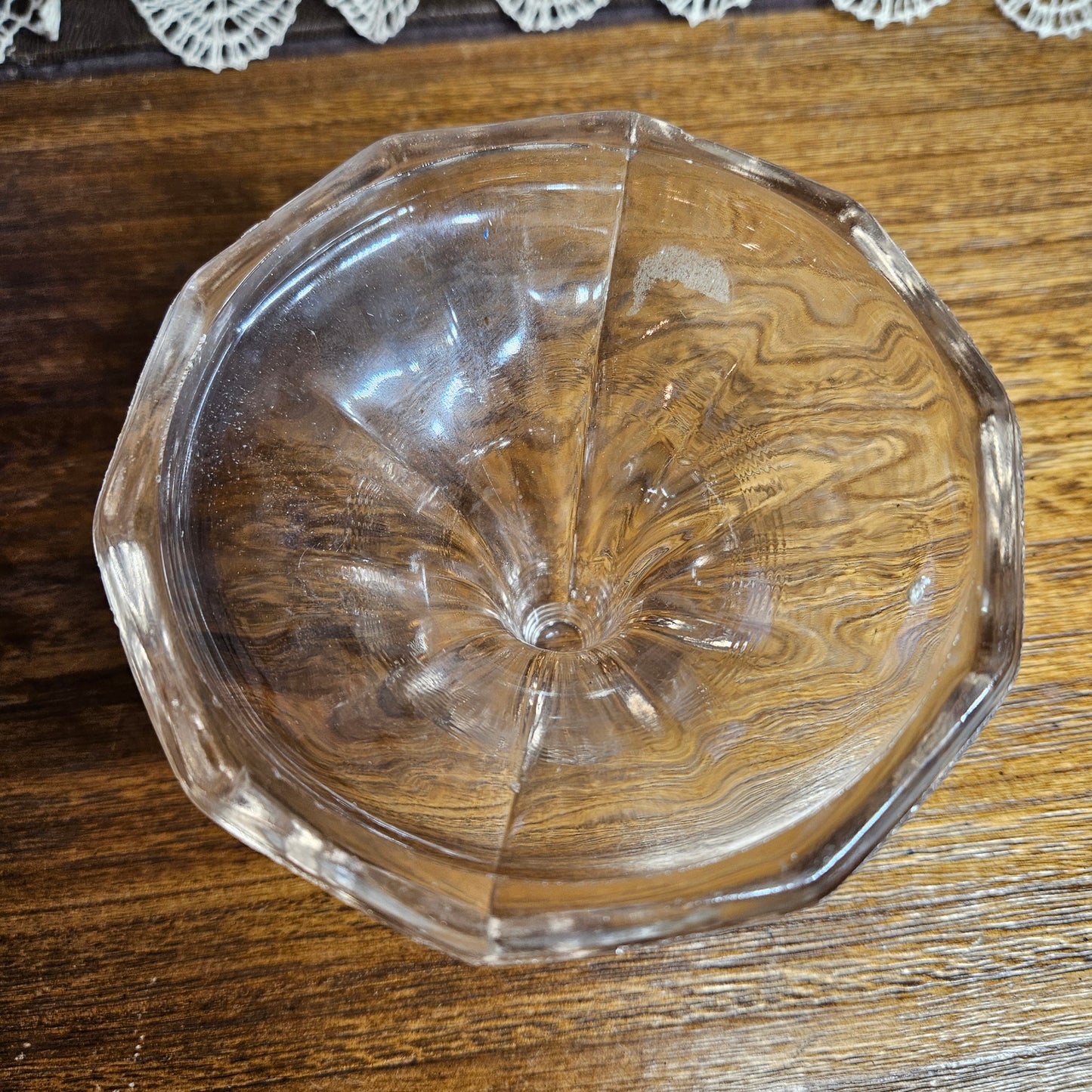 Clear Glass Pedestal Compote Bowl