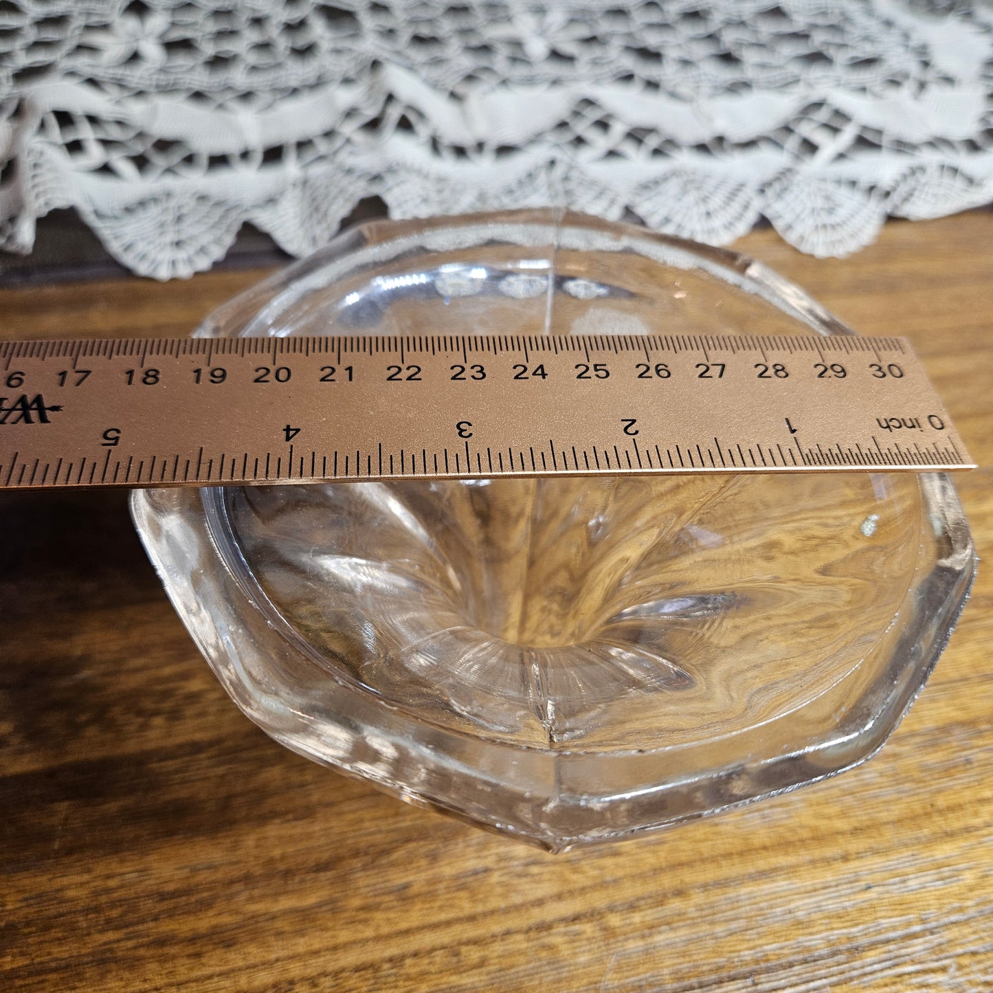 Clear Glass Pedestal Compote Bowl
