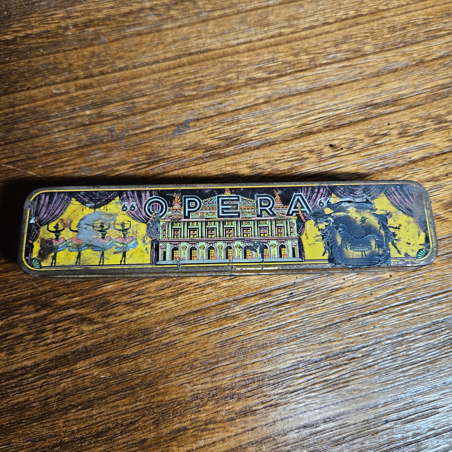 Vintage Miniature Tin Litho Freight Car Toy