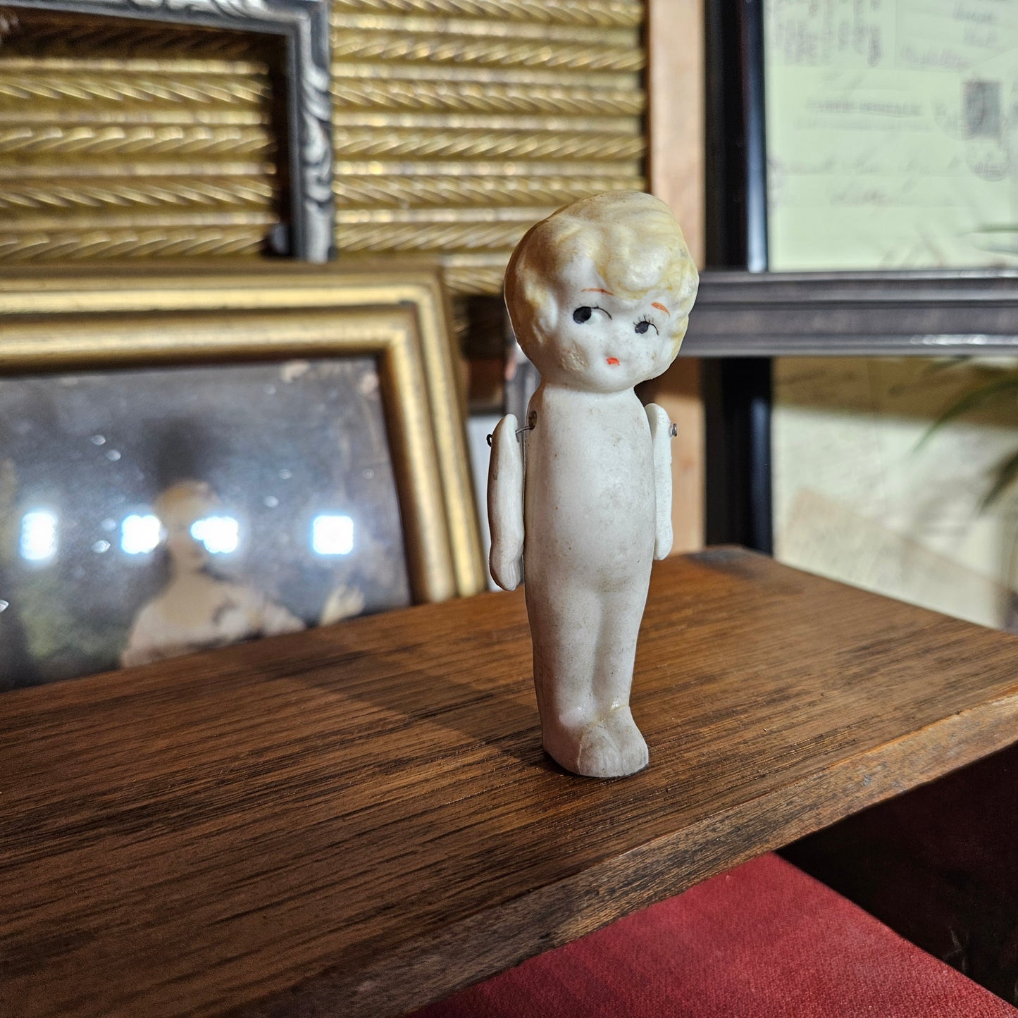 Vintage Frozen Charlotte Style Doll with Jointed Arms