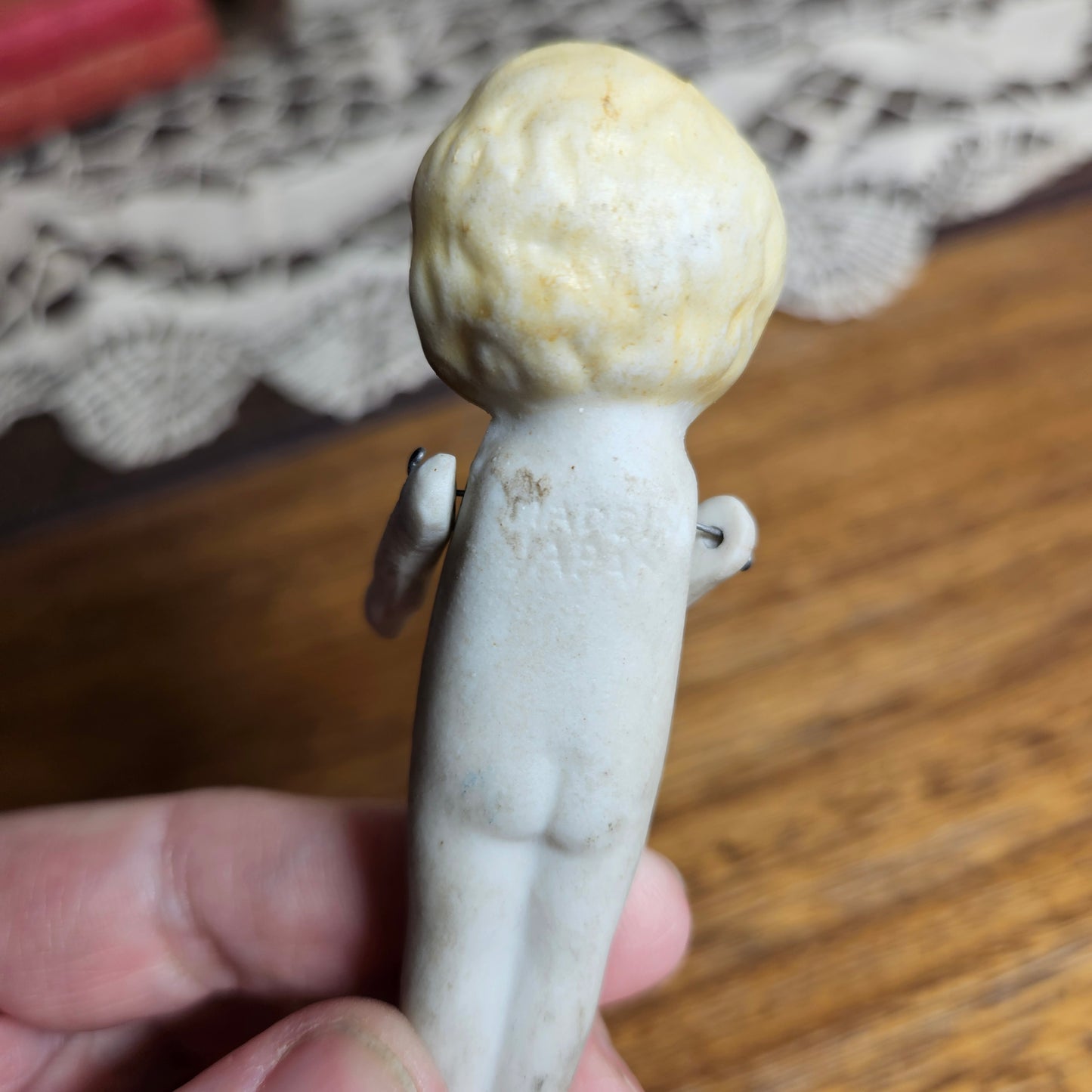 Vintage Frozen Charlotte Style Doll with Jointed Arms