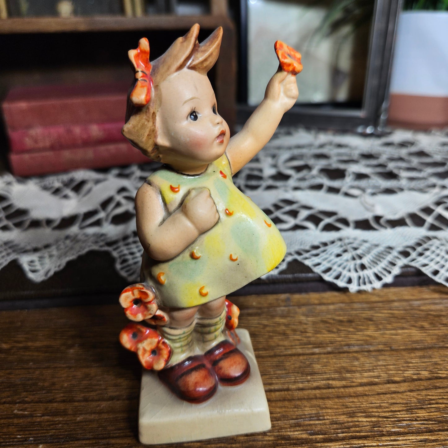 Vintage Hummel "Spring Cheer" Figurine TMK1 Incised Crown