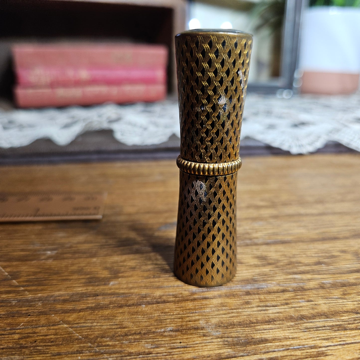Vintage Revlon Gold Tone Lipstick Case