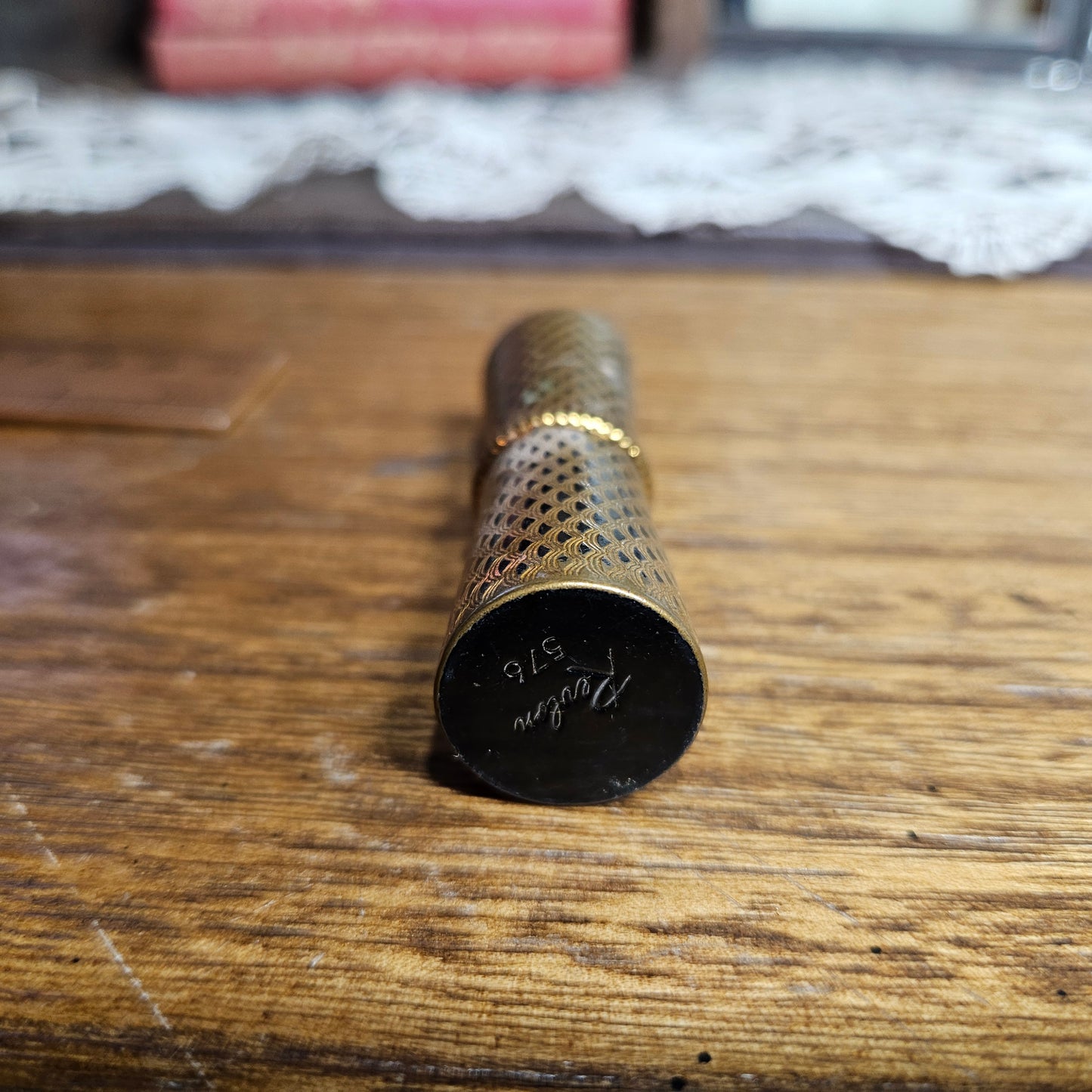 Vintage Revlon Gold Tone Lipstick Case