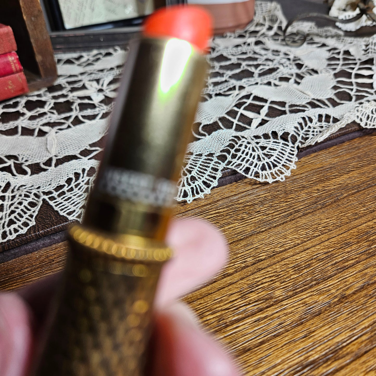 Vintage Revlon Gold Tone Lipstick Case