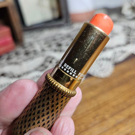 Vintage Revlon Gold Tone Lipstick Case