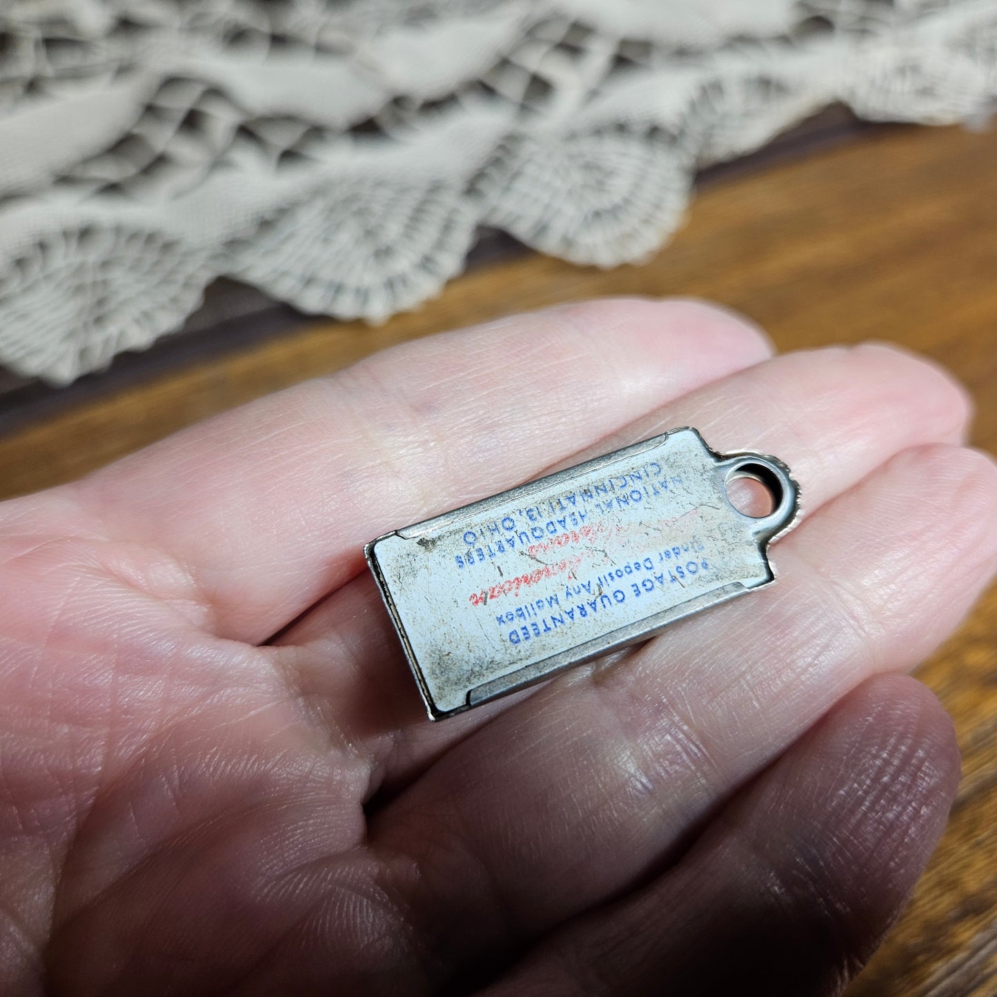 Vintage CBC Washington 58 Mini Metal Tag
