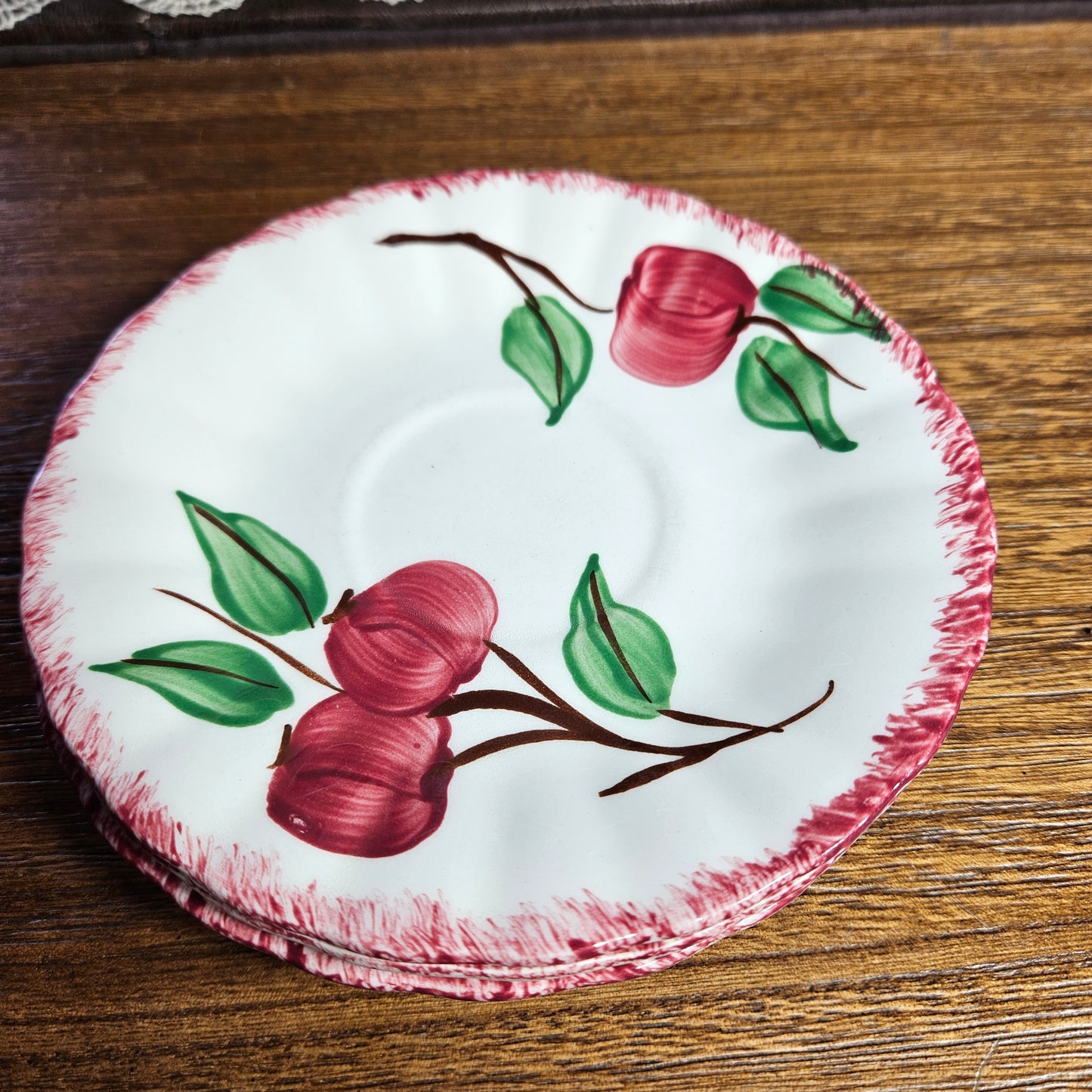 Blue Ridge Apple Saucers Set of 5