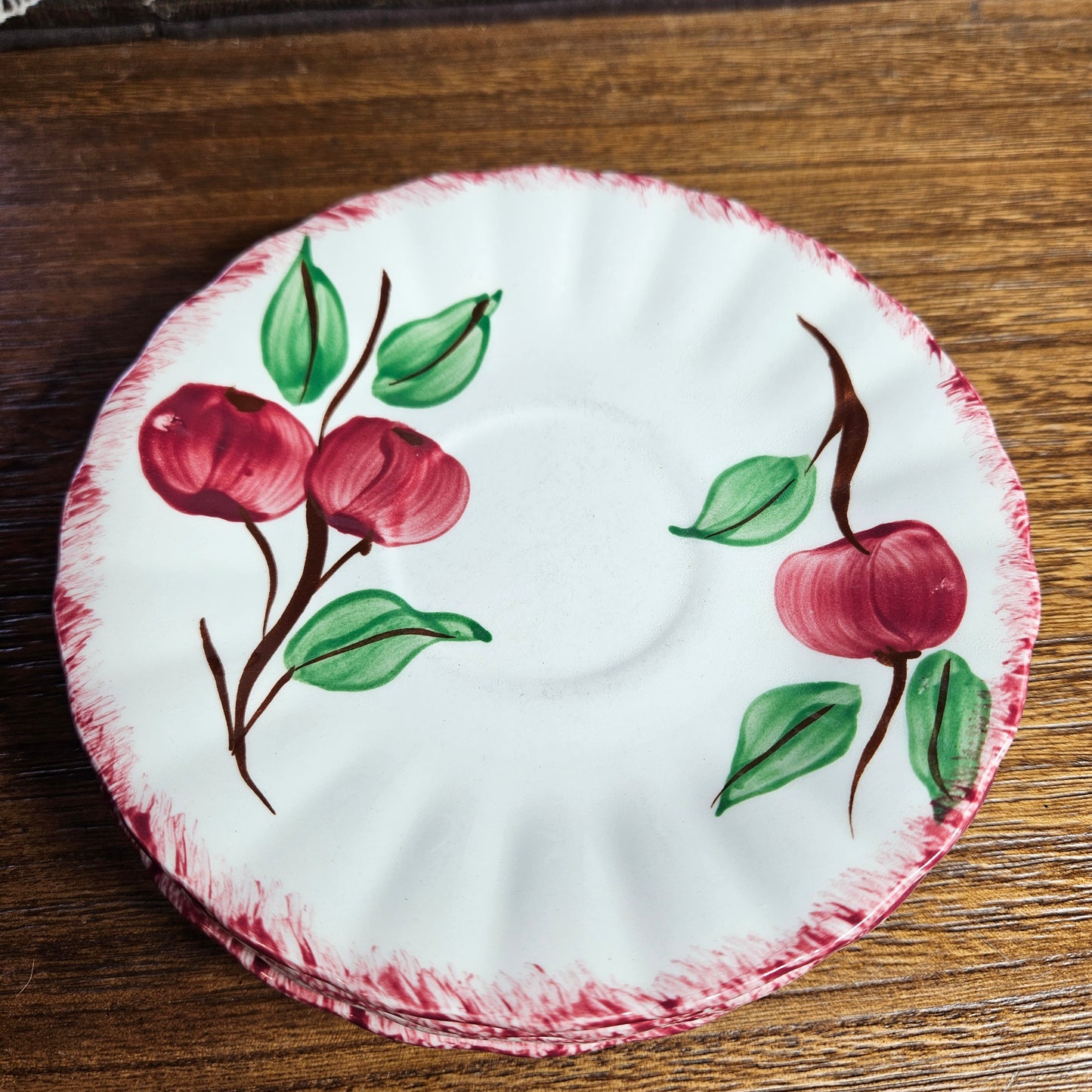 Blue Ridge Apple Saucers Set of 5