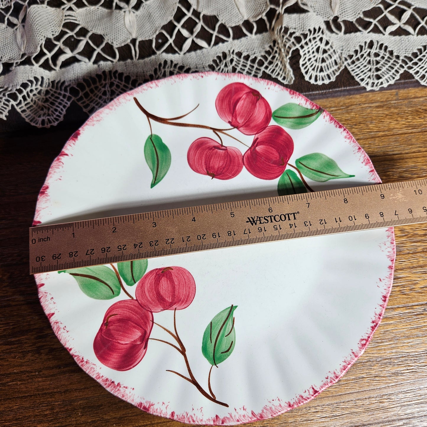 Blue Ridge Apple Dinner Plates Set of 6