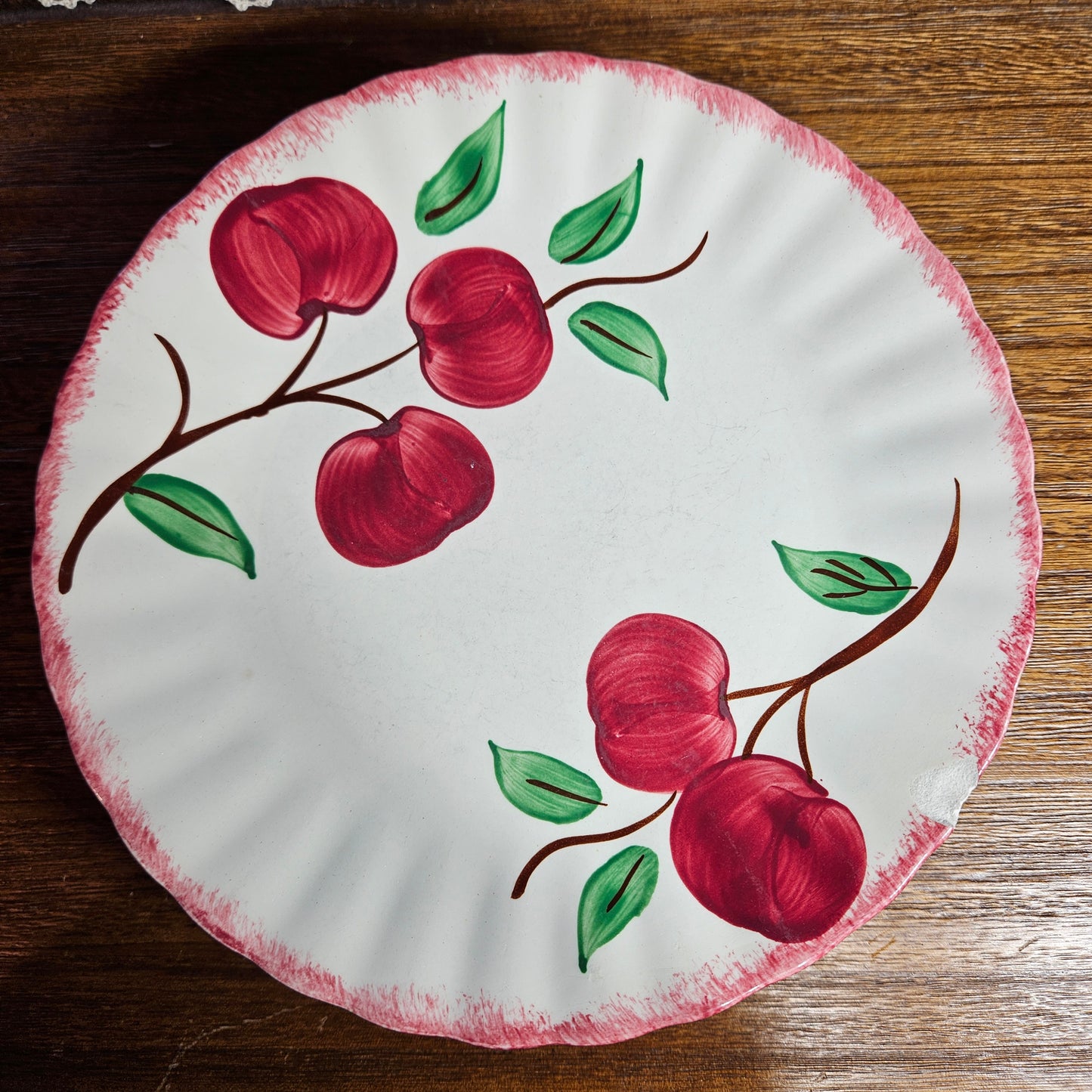 Blue Ridge Apple Dinner Plates Set of 6