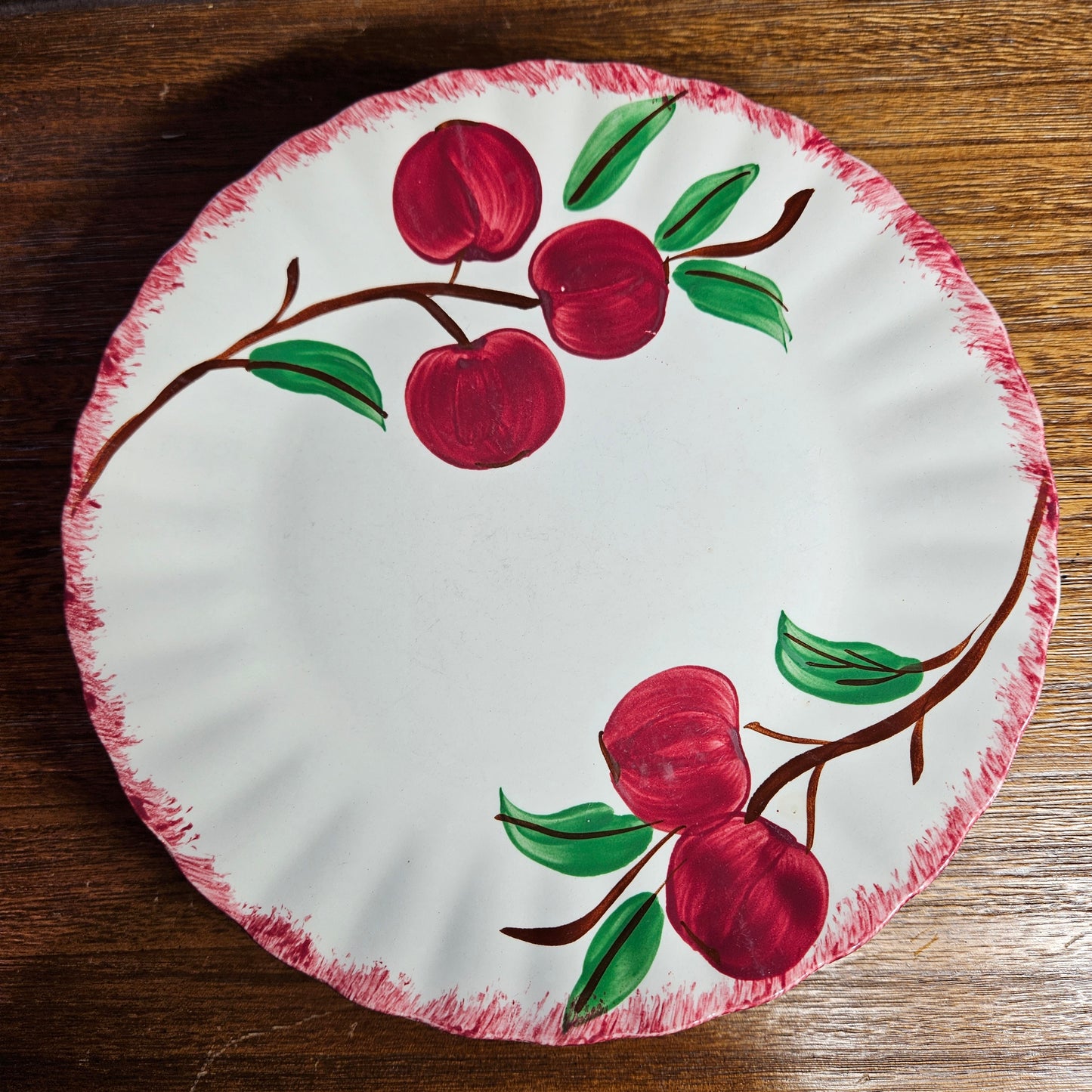 Blue Ridge Apple Dinner Plates Set of 6