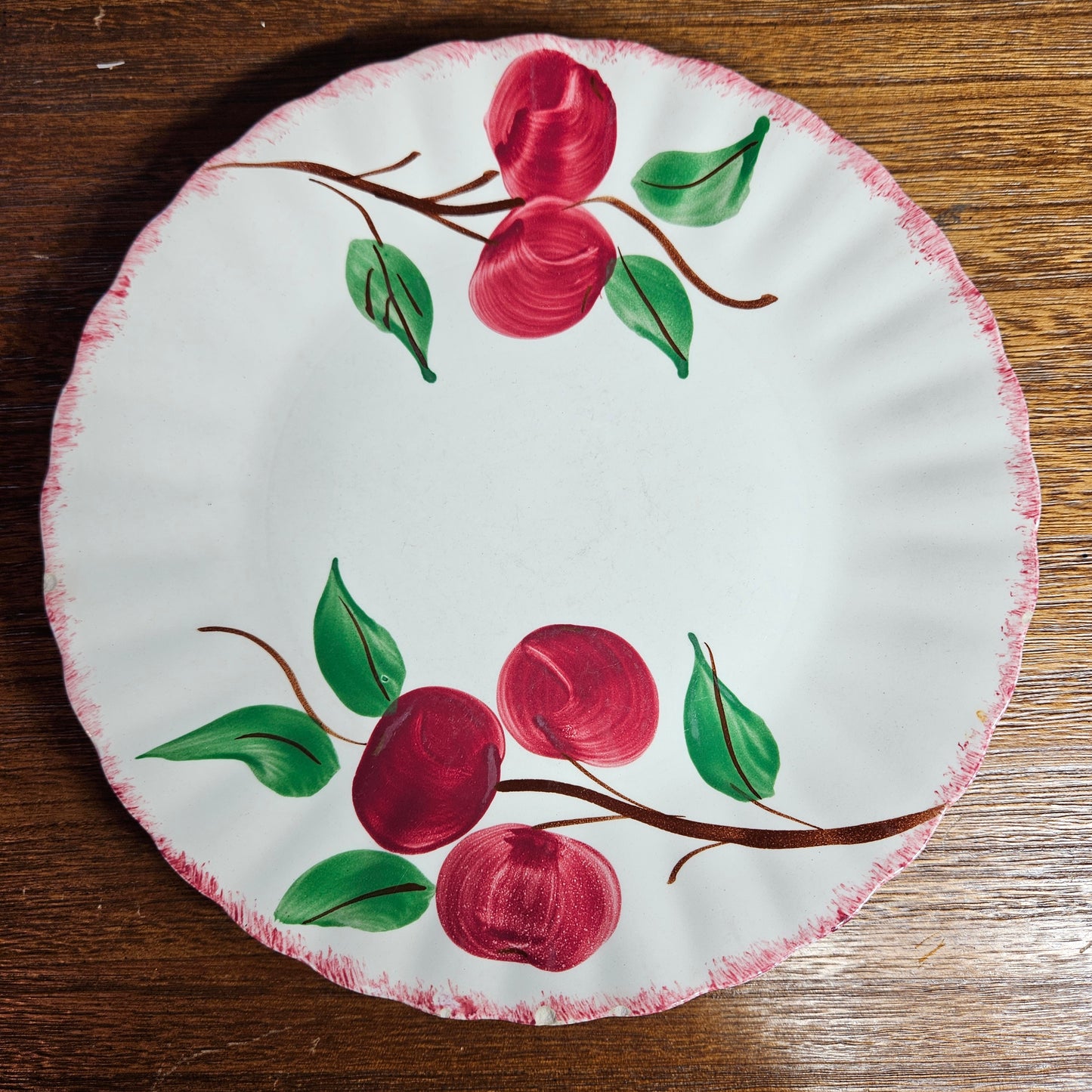 Blue Ridge Apple Dinner Plates Set of 6