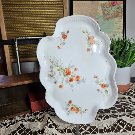 G.D. & Cie Limoges Floral Serving Platter