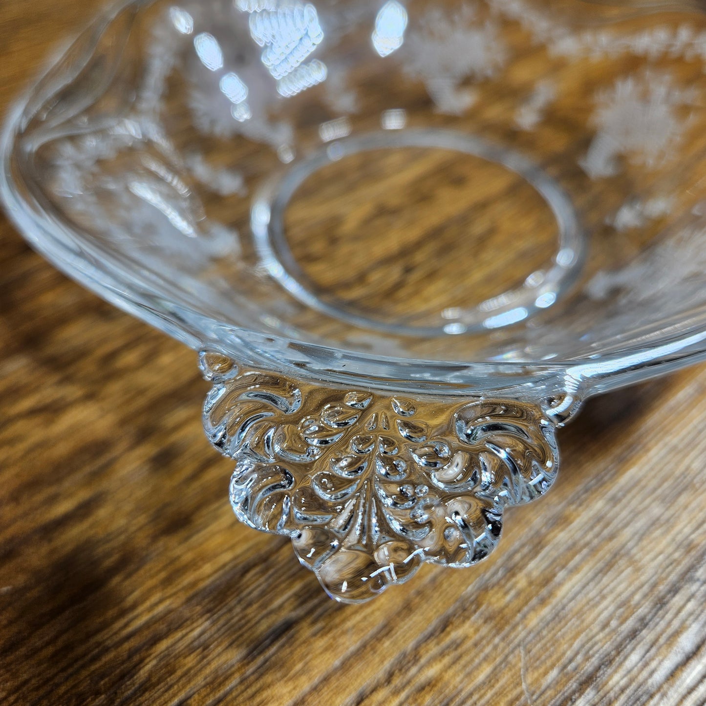 Tiffin Glass Handled Serving Bowl