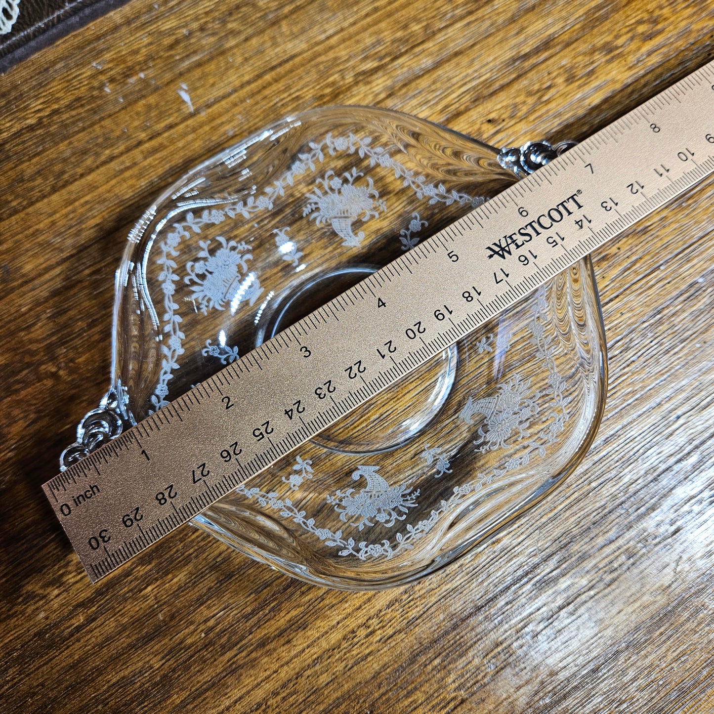 Tiffin Glass Handled Serving Bowl