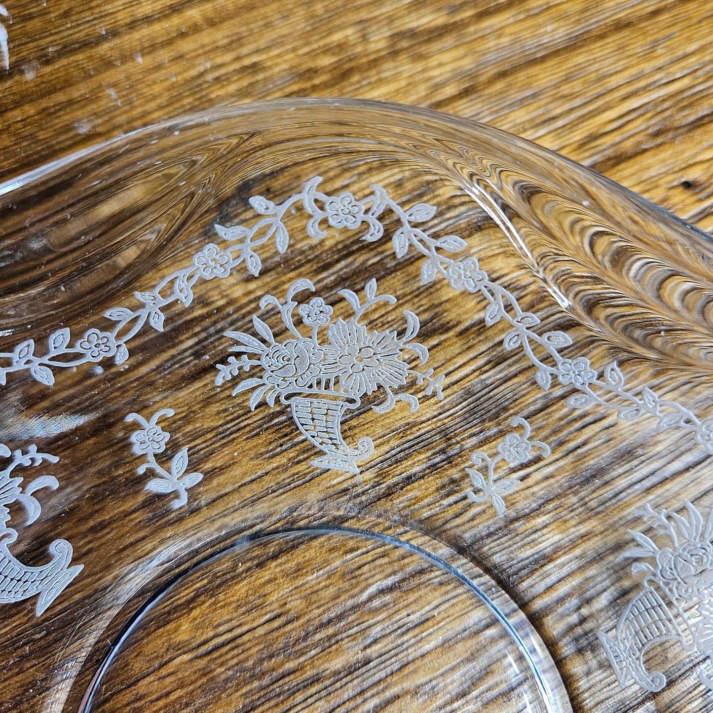 Tiffin Glass Handled Serving Bowl