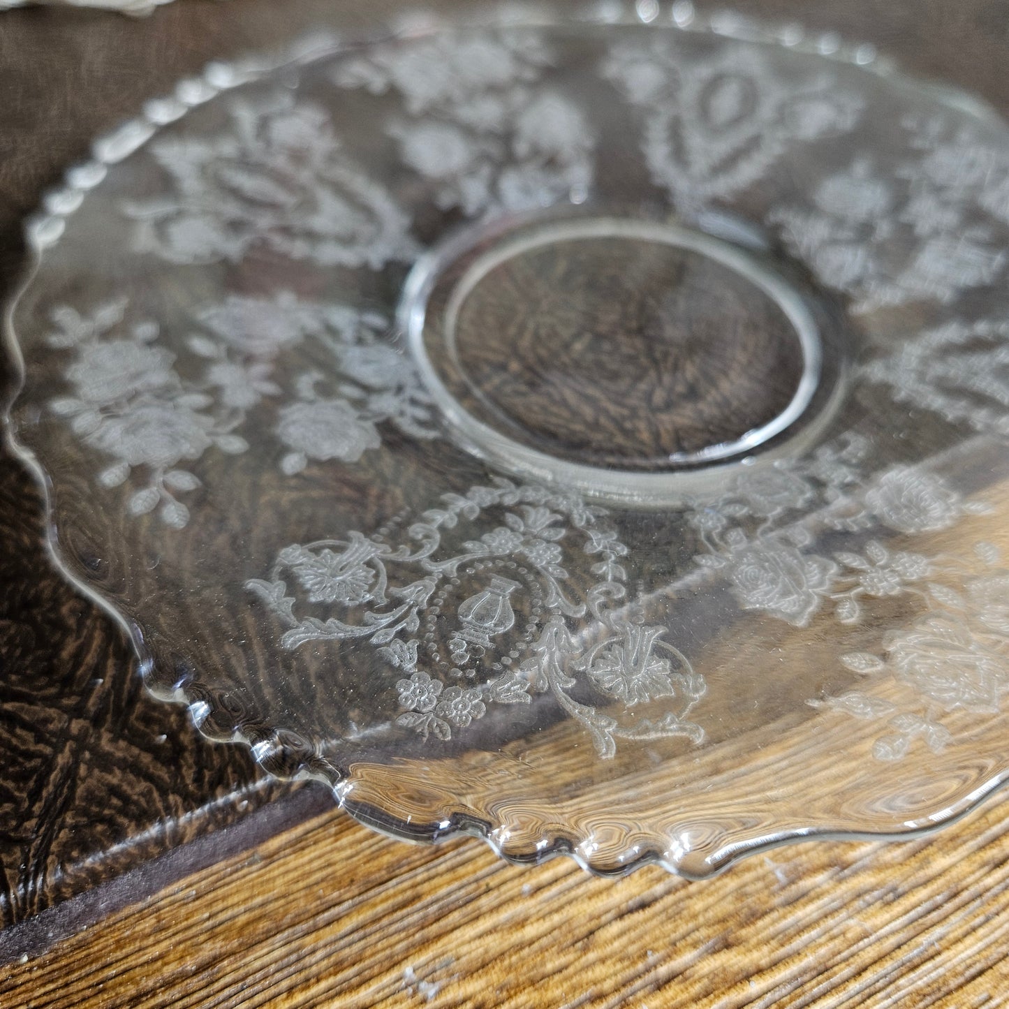 Tiffin Glass "Cherokee Rose"  Saucer