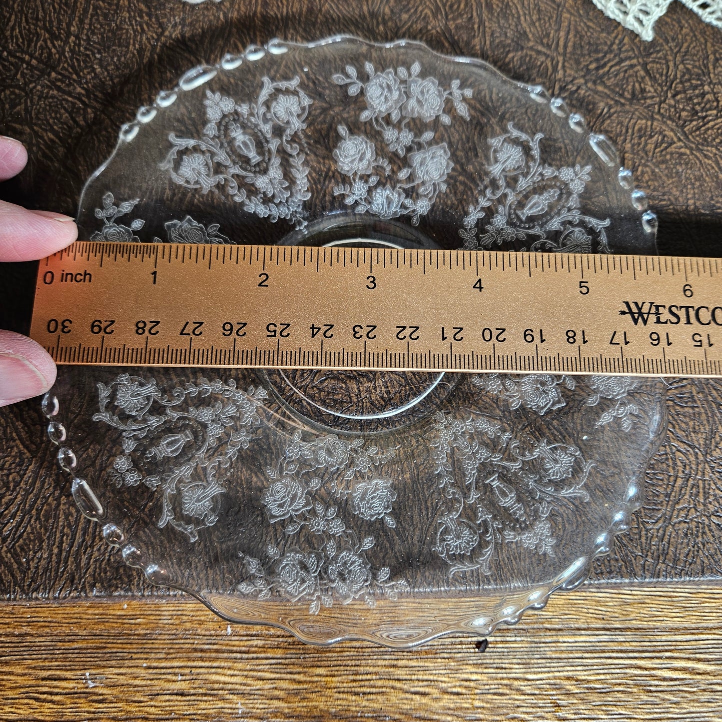 Tiffin Glass "Cherokee Rose"  Saucer