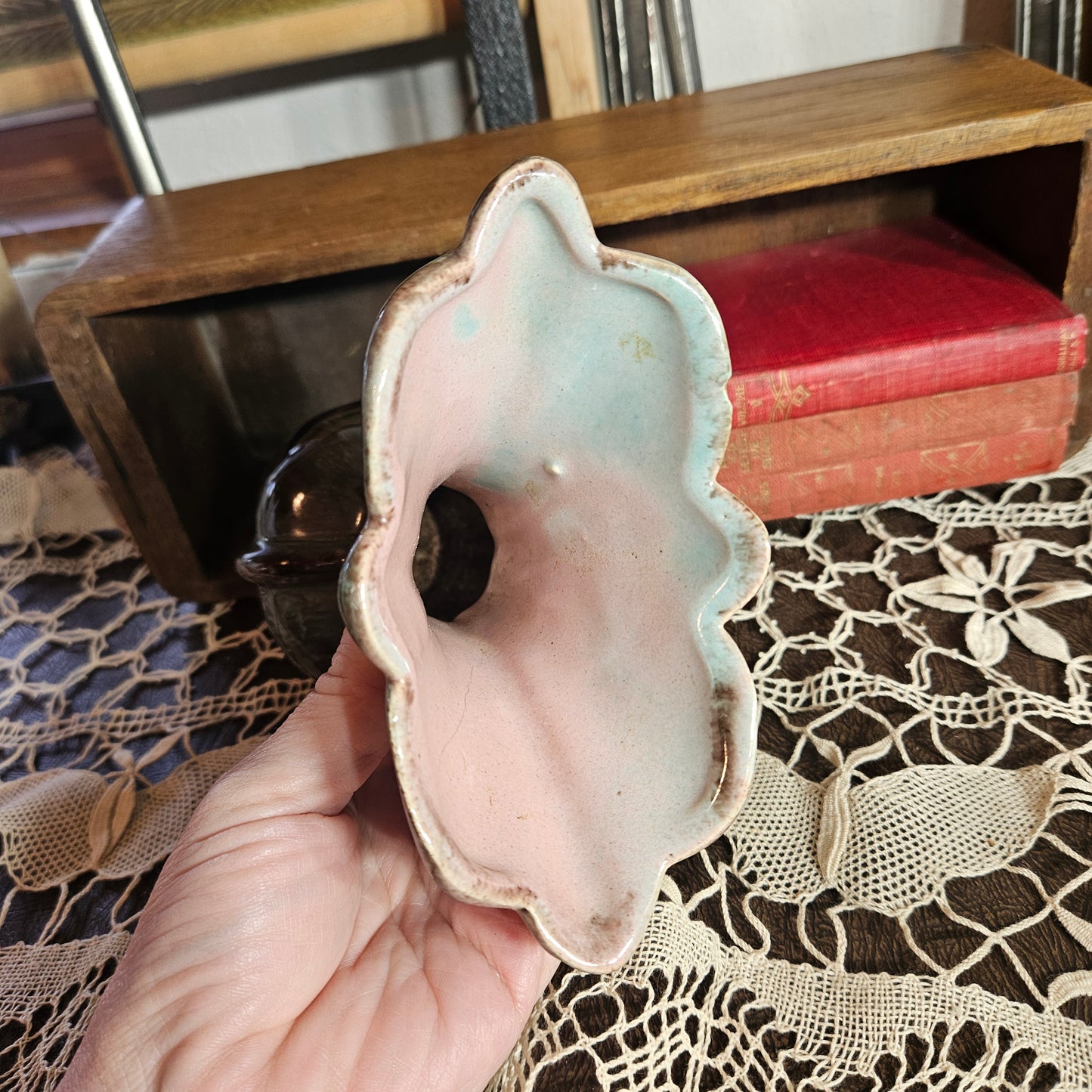 Mid Century Drip Glaze Art Pottery Vase