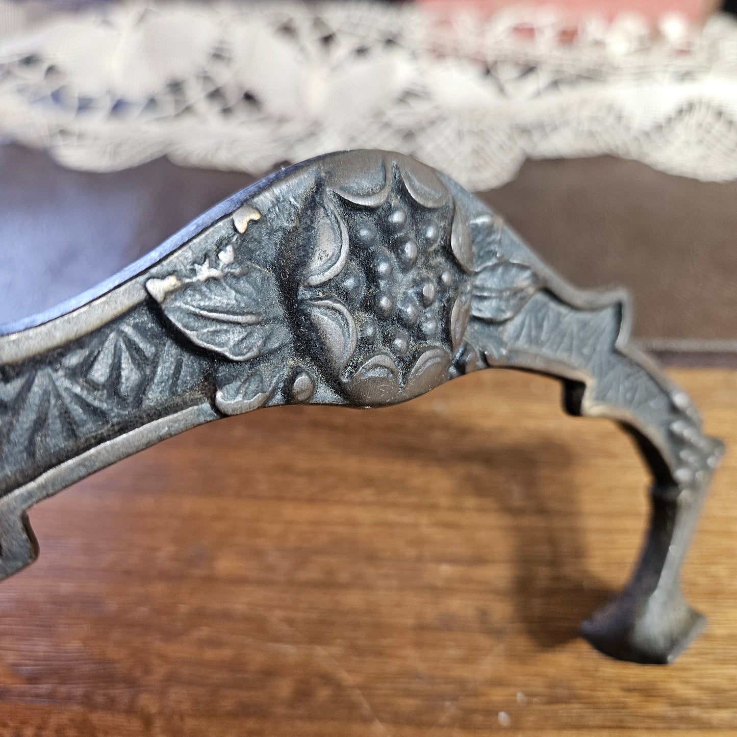 Ornate Cast Metal Drawer Pull Handle
