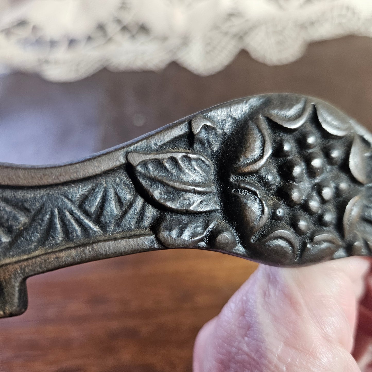 Ornate Cast Metal Drawer Pull Handle