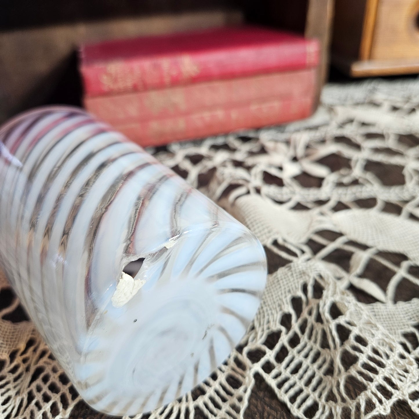 Pink Swirl Art Glass Tumbler