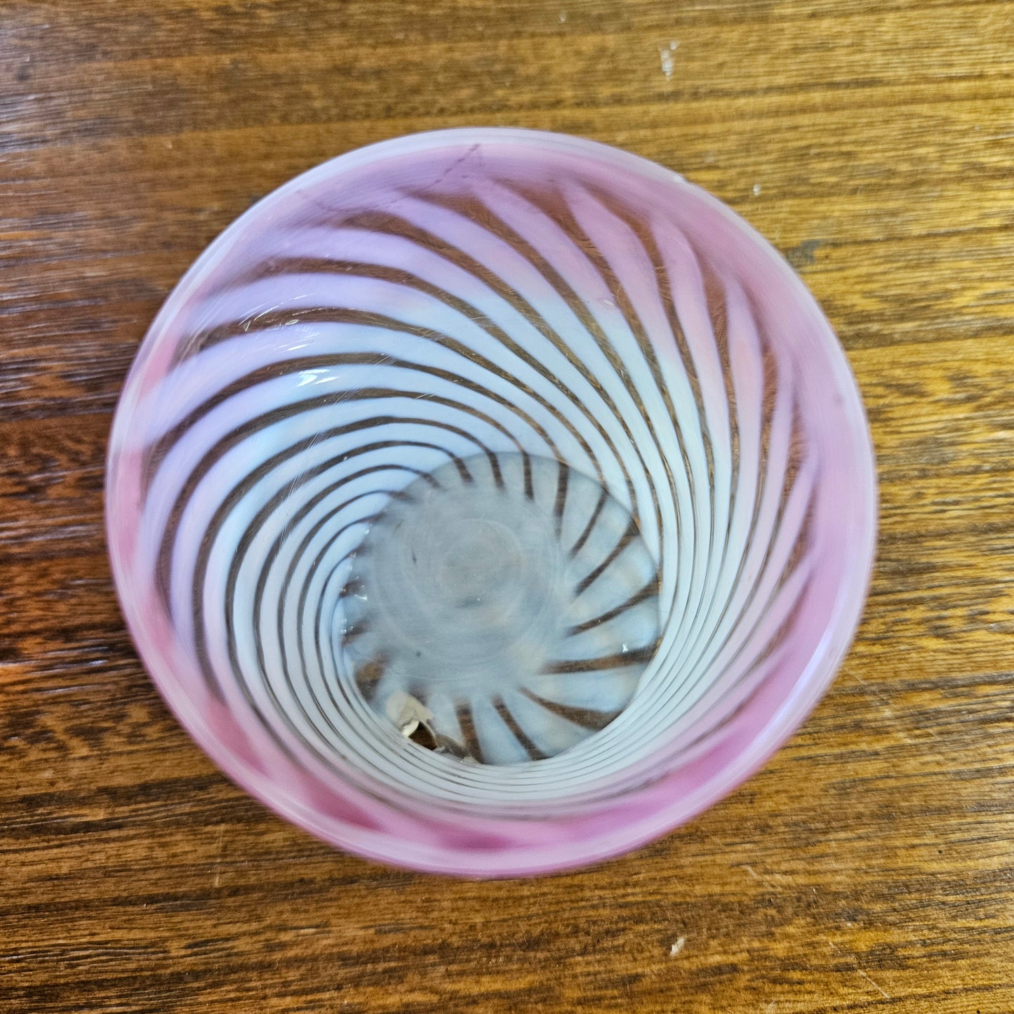 Pink Swirl Art Glass Tumbler