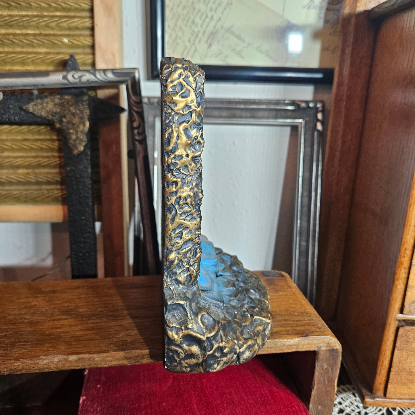 Creative Art Studio Chalkware Religious Bookend