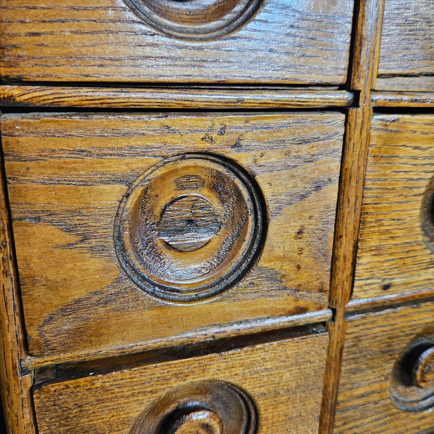Vintage Apothecary Style Wooden Drawer Cabinet