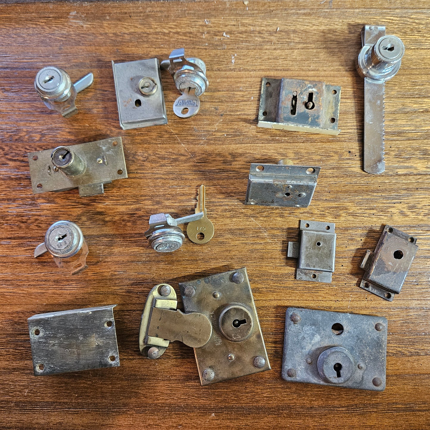 Vintage Cabinet Lock and Key Hardware Lot