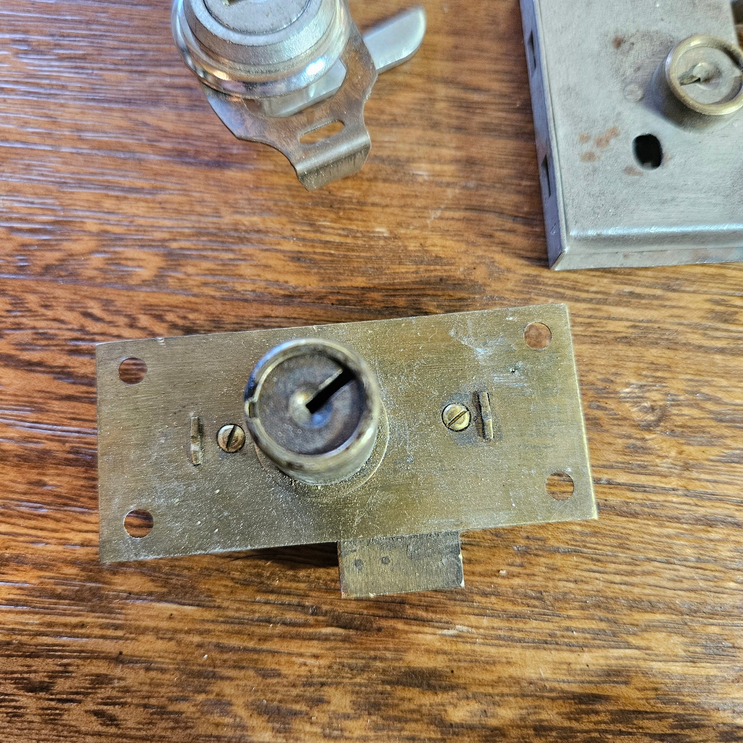Vintage Cabinet Lock and Key Hardware Lot