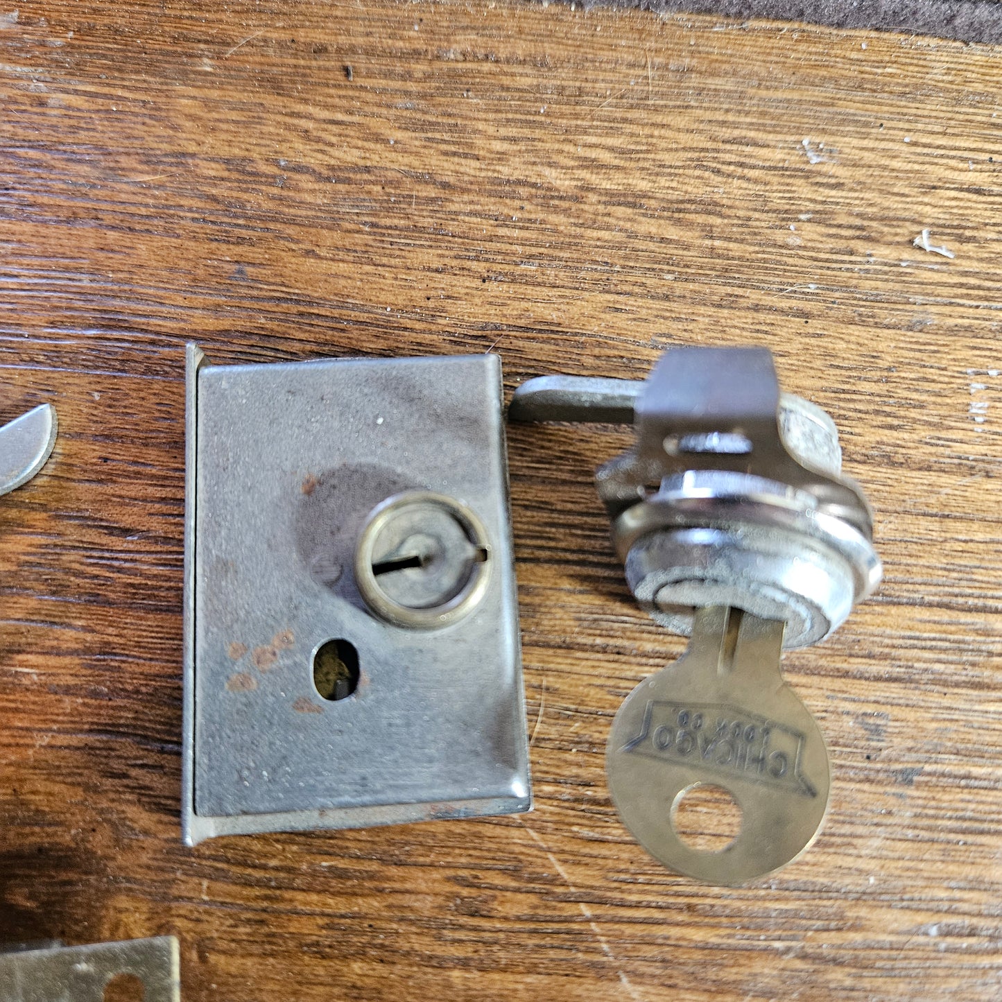 Vintage Cabinet Lock and Key Hardware Lot