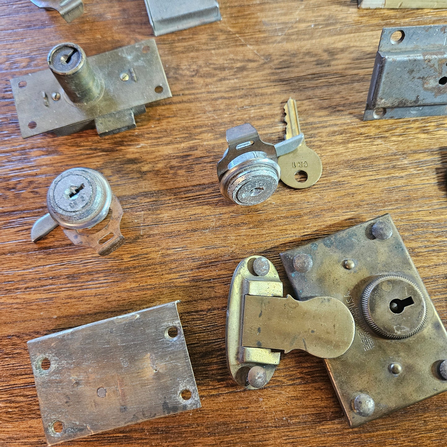 Vintage Cabinet Lock and Key Hardware Lot