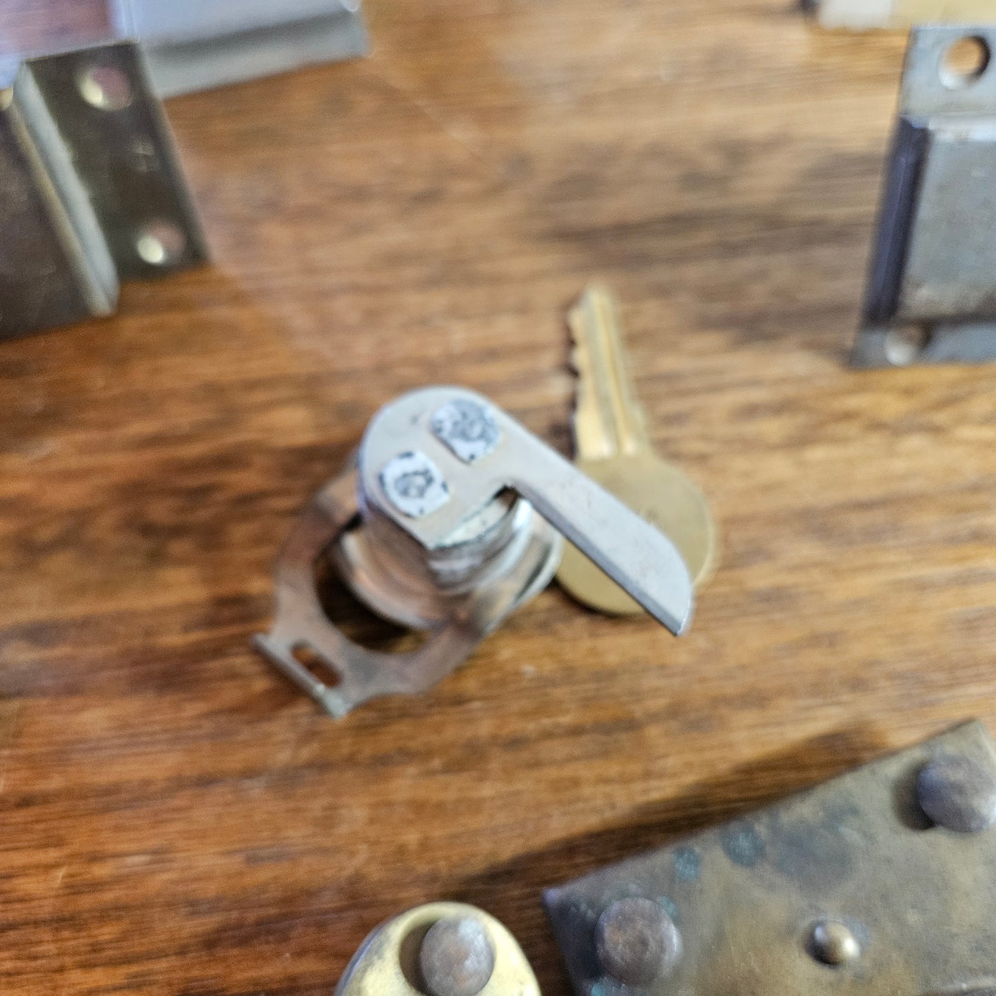 Vintage Cabinet Lock and Key Hardware Lot