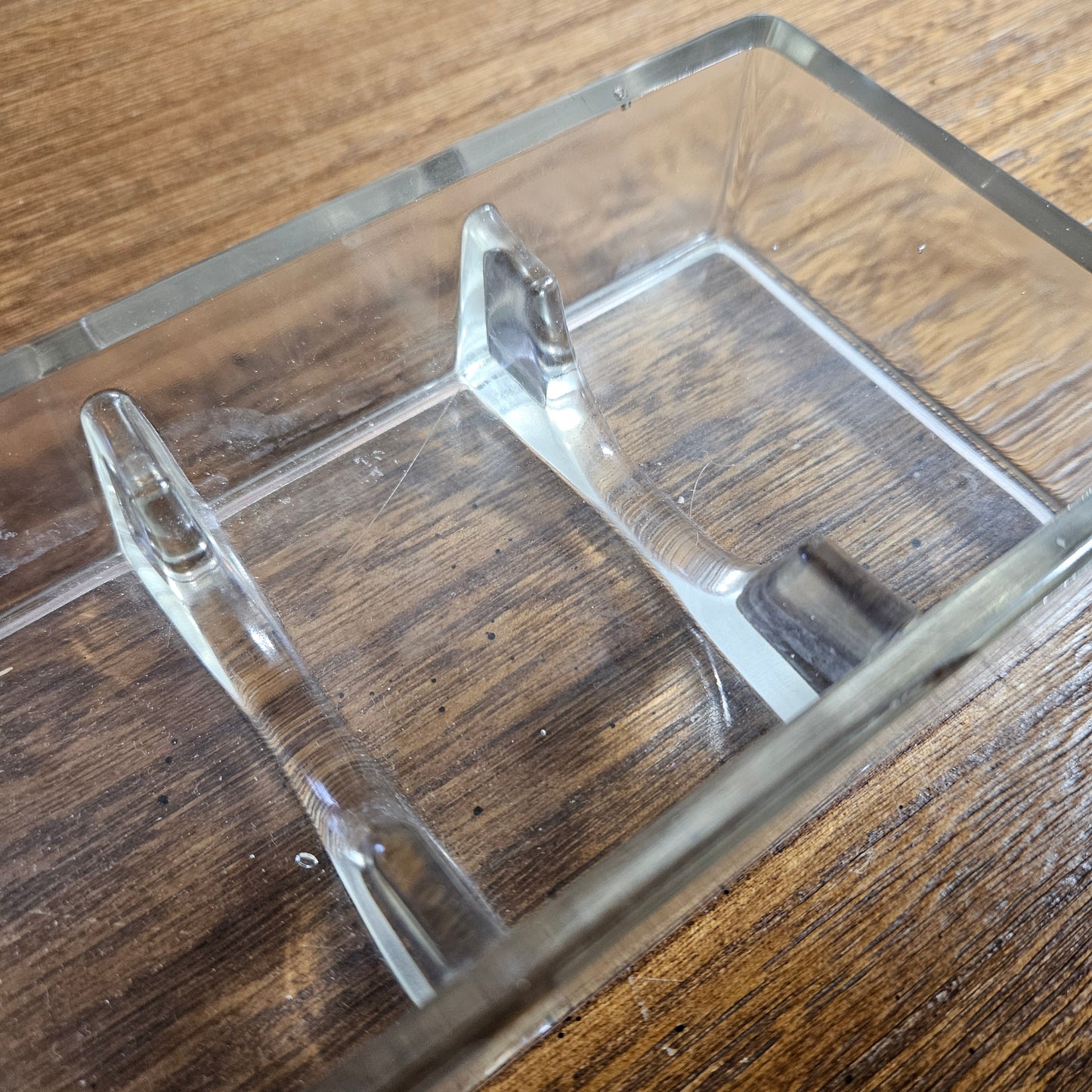 Vintage Clear Glass Divided Relish Tray