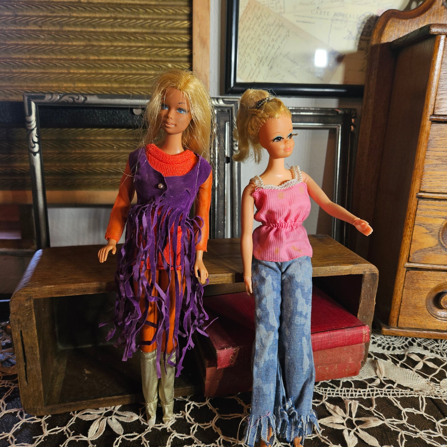 Vintage Mattel Barbie Doll Lot with Mod Era Clothing